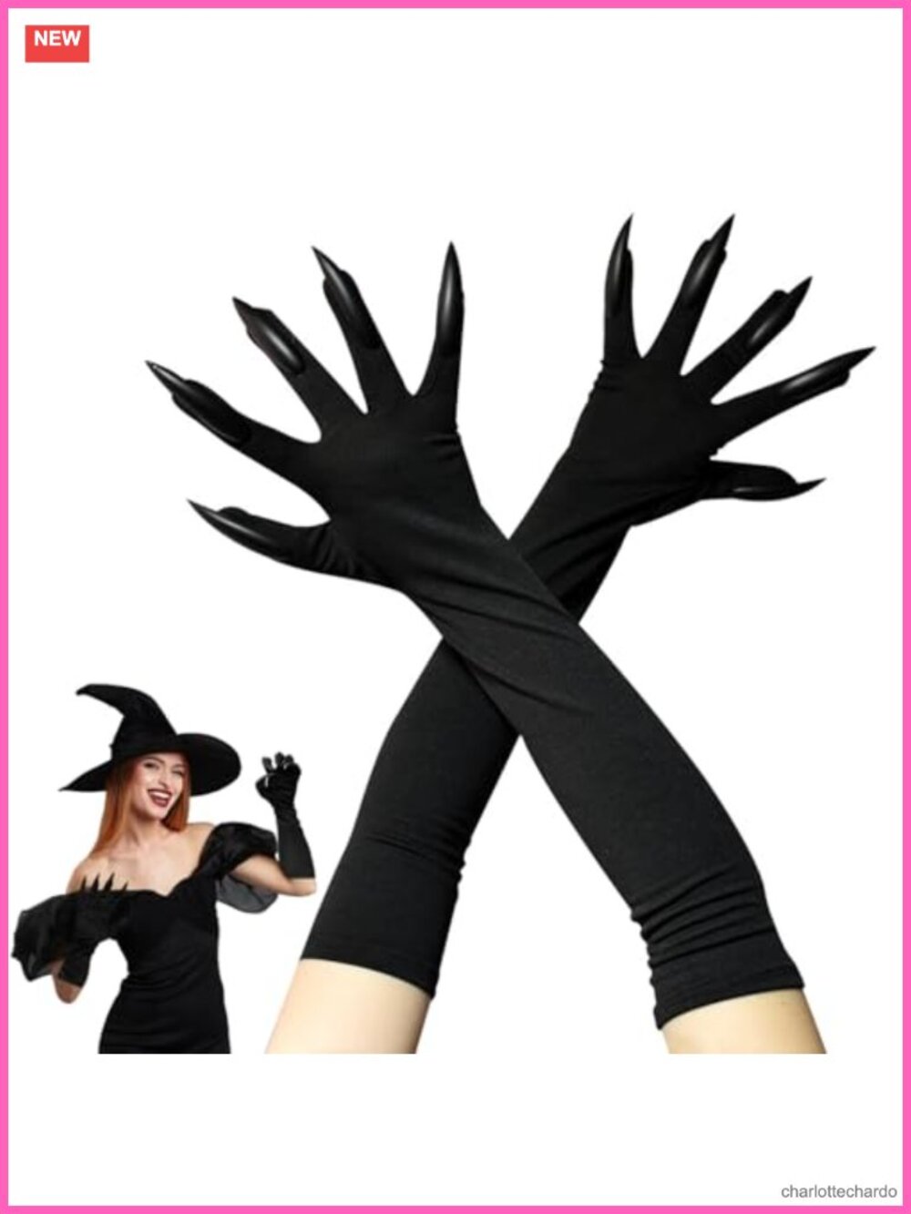 Cat Claw Gloves Long Fingernail Halloween Cosplay Costume Accessory